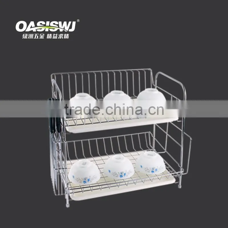 2015 2 tier Standing iron kitchen dish drying rack