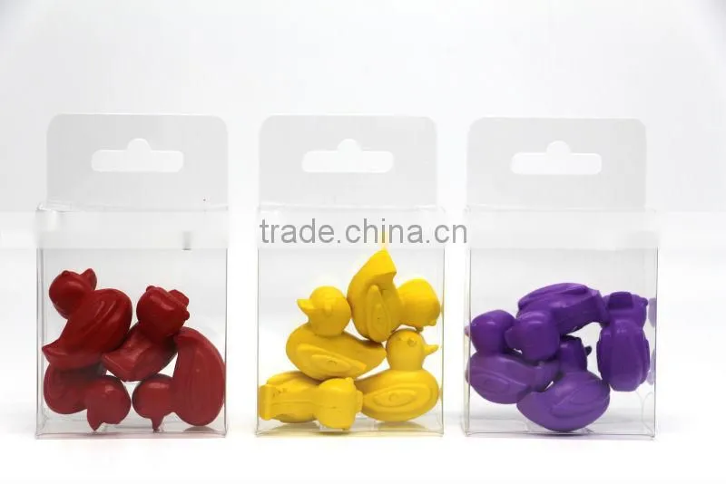 Novelty 3D Duck Crayons, Cute Duck Crayons,Candy Colors Crayons