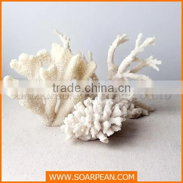 Wholesale white resin fake coral reef aquarium decoration