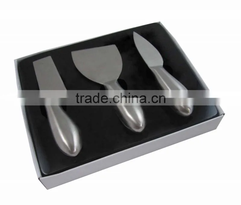Attractive Item All Stainless Steel 3pcs Professional Cheese Sets