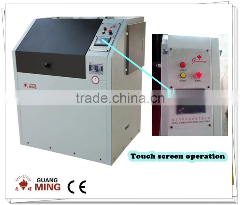 Intelligent rotary laboratory grinder with tungsten carbide grinding bowl suitable to grind hard rock, stone