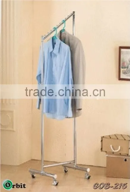 Heavy duty Mobile folding metal commercial garment rack