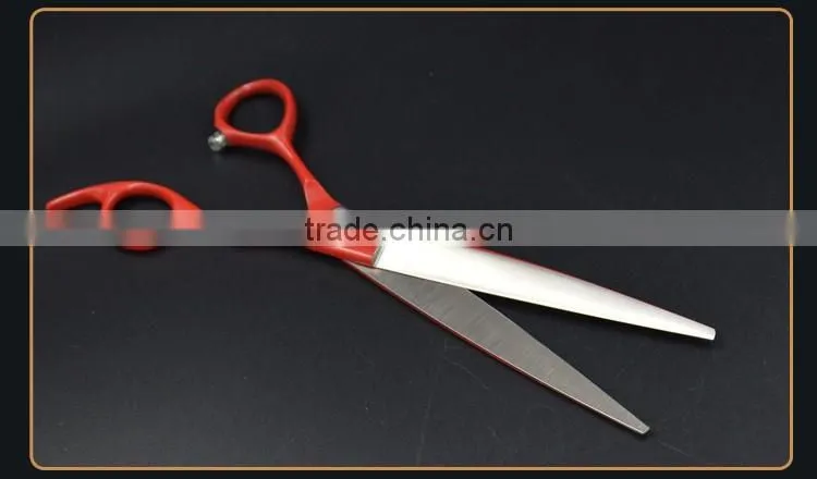QJ-JP44 red pet grooming scissors, high quality dog cleaning grooming scissors