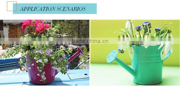 10 inch garden unique powder coated coloured metal plant colored flower pots coloured plant pots metal