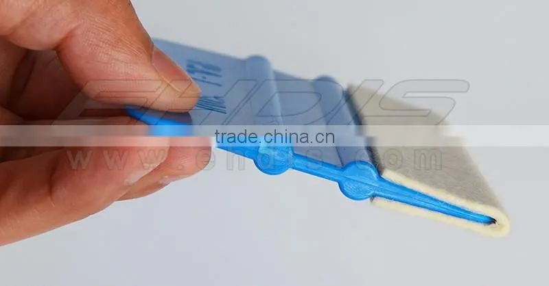 A02W plastic squeegee with wool felt / wool squeegee