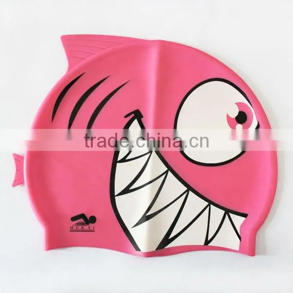 Fashion silicone children swimming goggles and caps