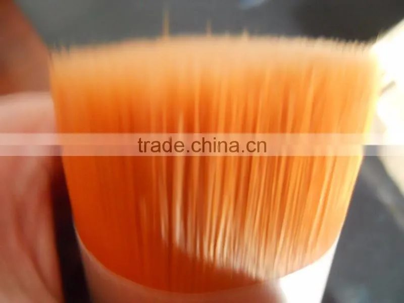 ORANGE PBT NYLON TAPERED FILAMENT FOR PAINT BRUSH BRISTLE/ ARTIST BRUSH FIBER