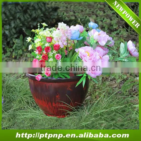 Wholesale garden durable melamine balcony flower pots for home and garden