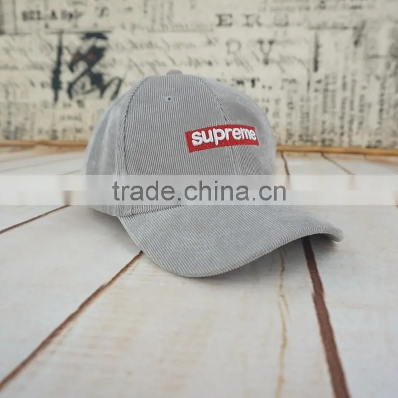 Corduroy Fabric Embroidery Patch Baseball Cap