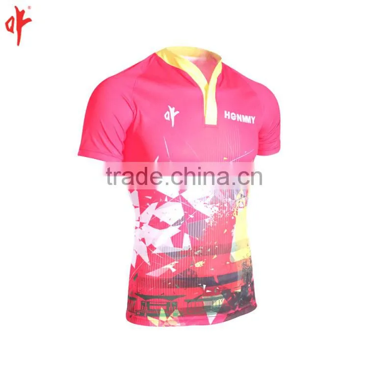 OEM & ODM All black custom rugby jersey