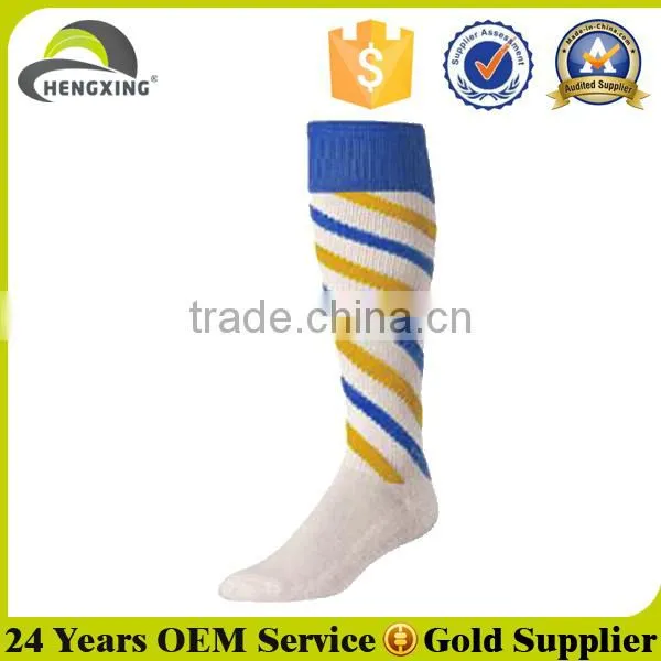 Colorful football sock, striped basketball sock, custom rugby sock