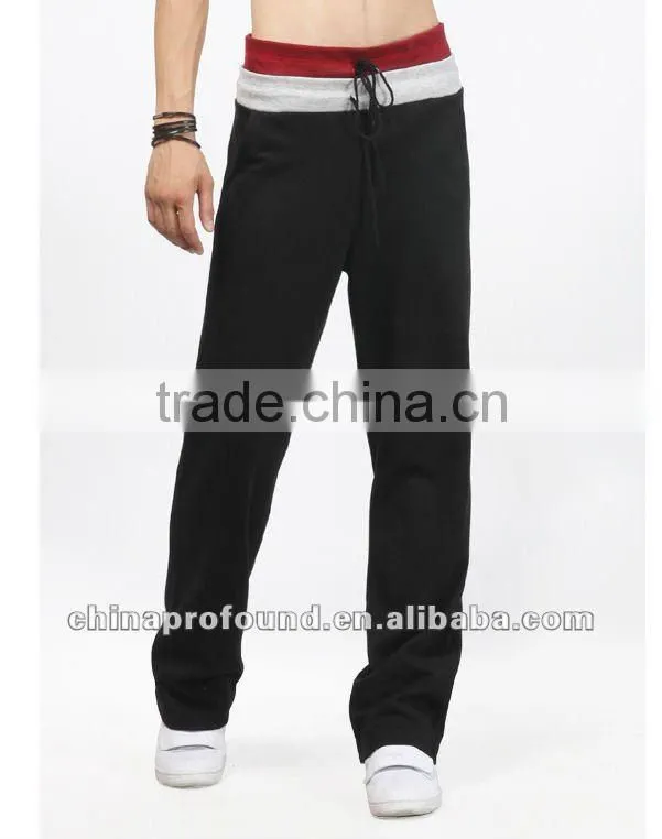 Custom latest design casual sweat pants fabric cotton mens sports track pants