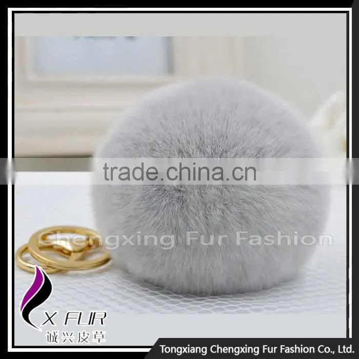 CX-R-09 Genuine Rex Rabbit Fur Promotion Keychain