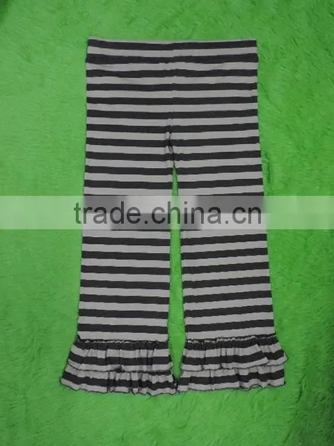 womans yoga pants stripe ruffle pants loose cotton trousers