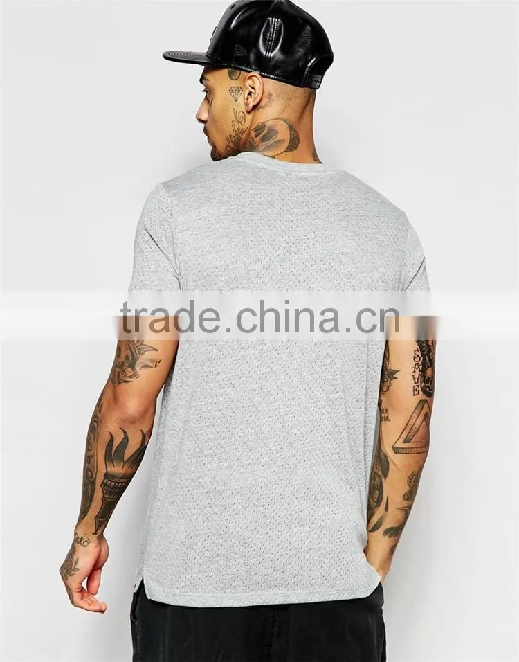 2017 Guangzhou Shandao OEM Summer Stylish with Dot 180g Polyester Cotton Short Sleeve O-Neck Dri Fit Shirt