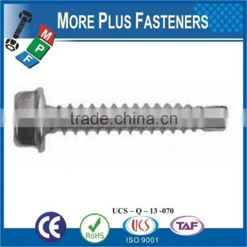 Made in Taiwan Flat Countersunk Head Hexagon Head Pan Head Self Drilling Screw Stainless Steel Carbon Steel Zinc Plated