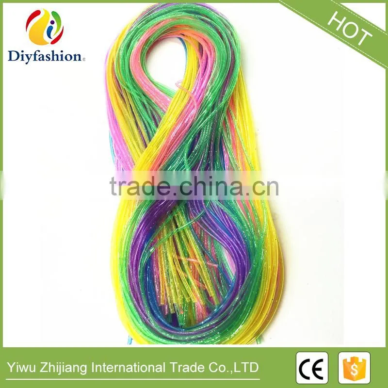 High Quality DIY Round Hollow Knit Plastic PVC scoubidou strings