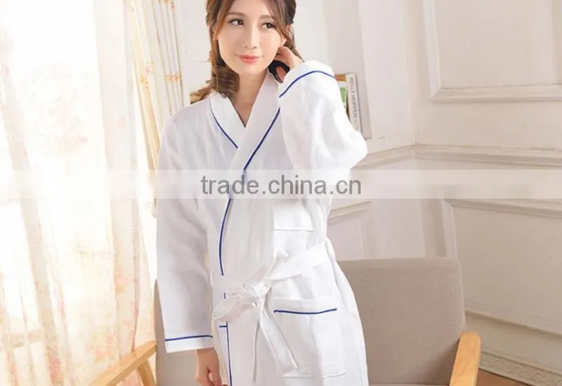 Luxury home and hotel cotton waffle bathrobe