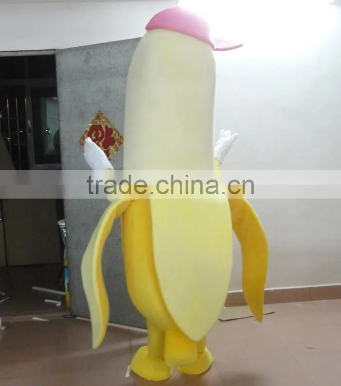 OEM/plush material/head with cooling fan banana mascot costume