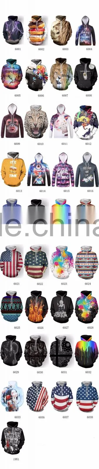 Unisex Fashion USA American Flag Print Hooded Slim Pullover Hoodie Sweatshirt