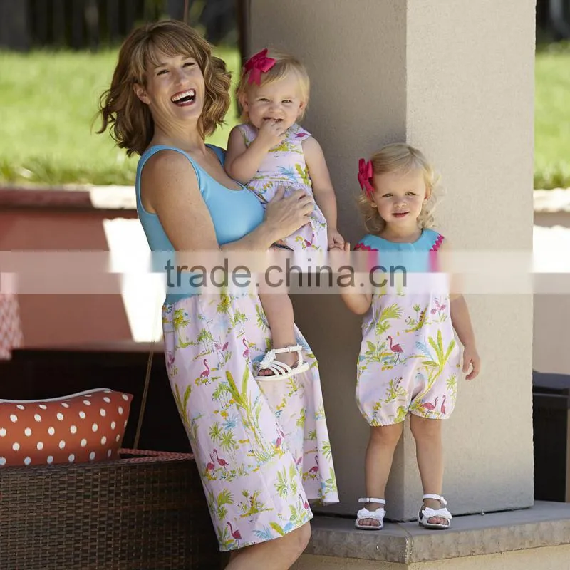 Boutique longsleeve mother and me matching dresses mother daughter outfit clothing dresses