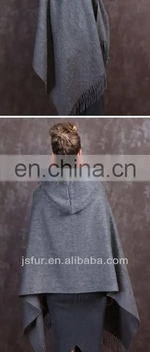 China manufacturer 2013 hand made raccon fur collar on beautiful cape