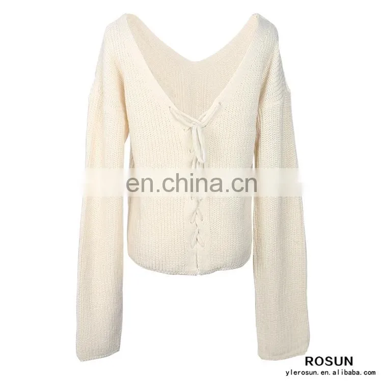 Custom clothing manufacturers Wholesale price latest design flower pattern sweater as cheap girls top with embroidery patch