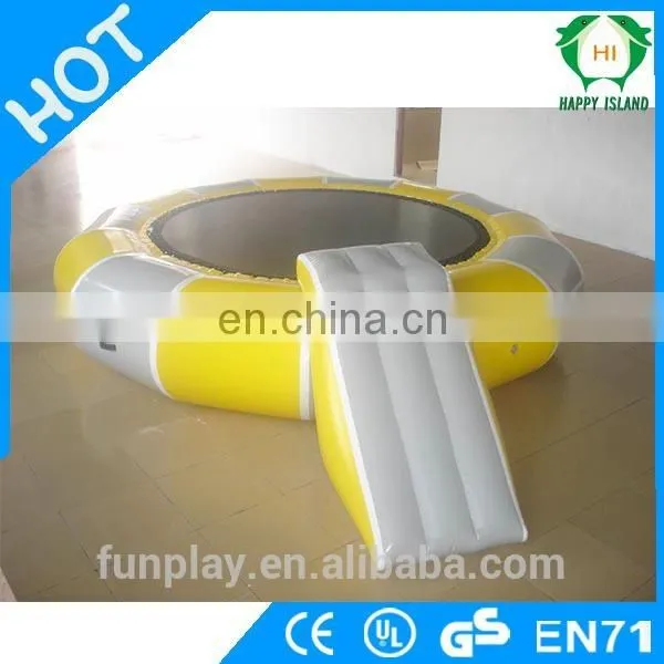 HI CE approve hot summer game inflatable water trampoline,large trampolines for rent