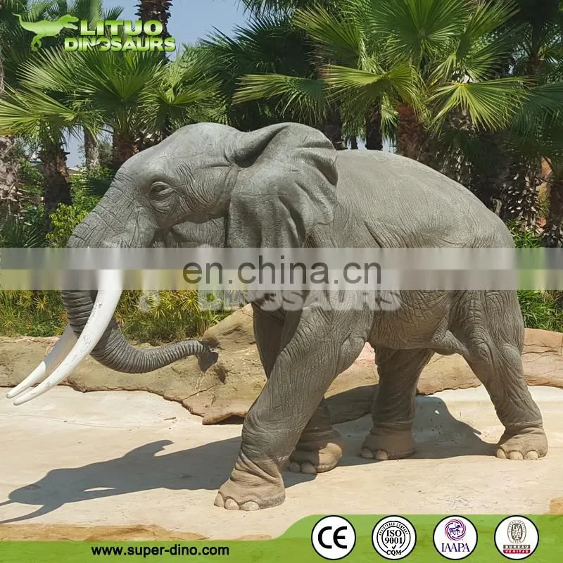 Lazy River Landscape Vivid Large Animatronic Animals Elephant For Sale