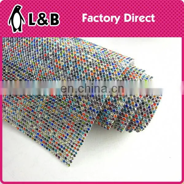 FREE SAMPLE hot fix rhinestone mesh for shoe decoration