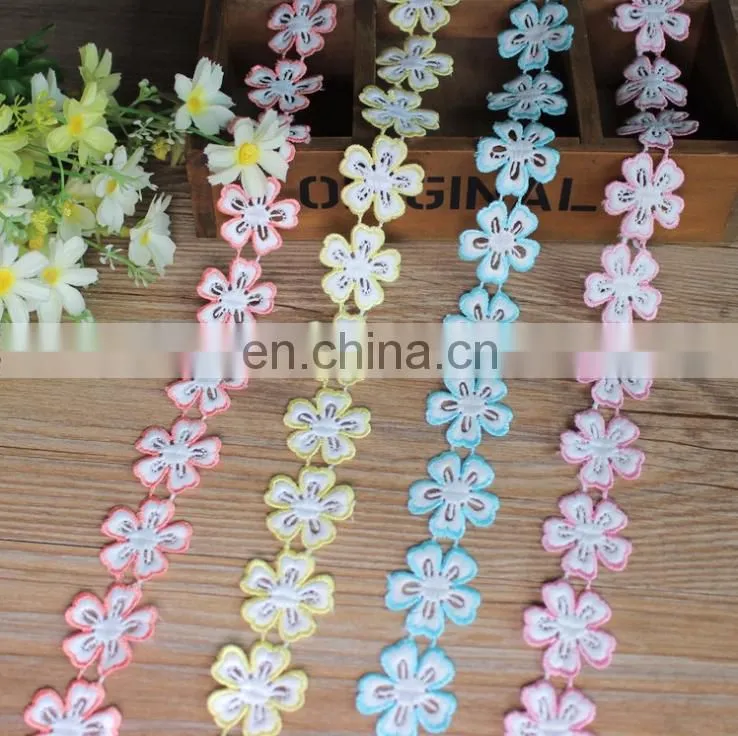 2017 3D butterfly design beaded lace for textile