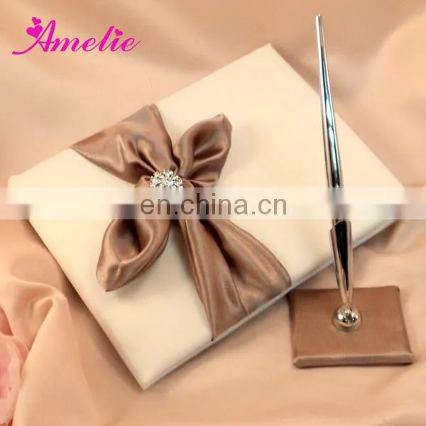 AW0706 Wedding guest signature book and pen holder