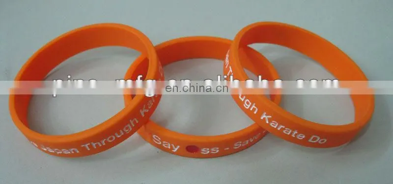 debossed full color silicone wristbands