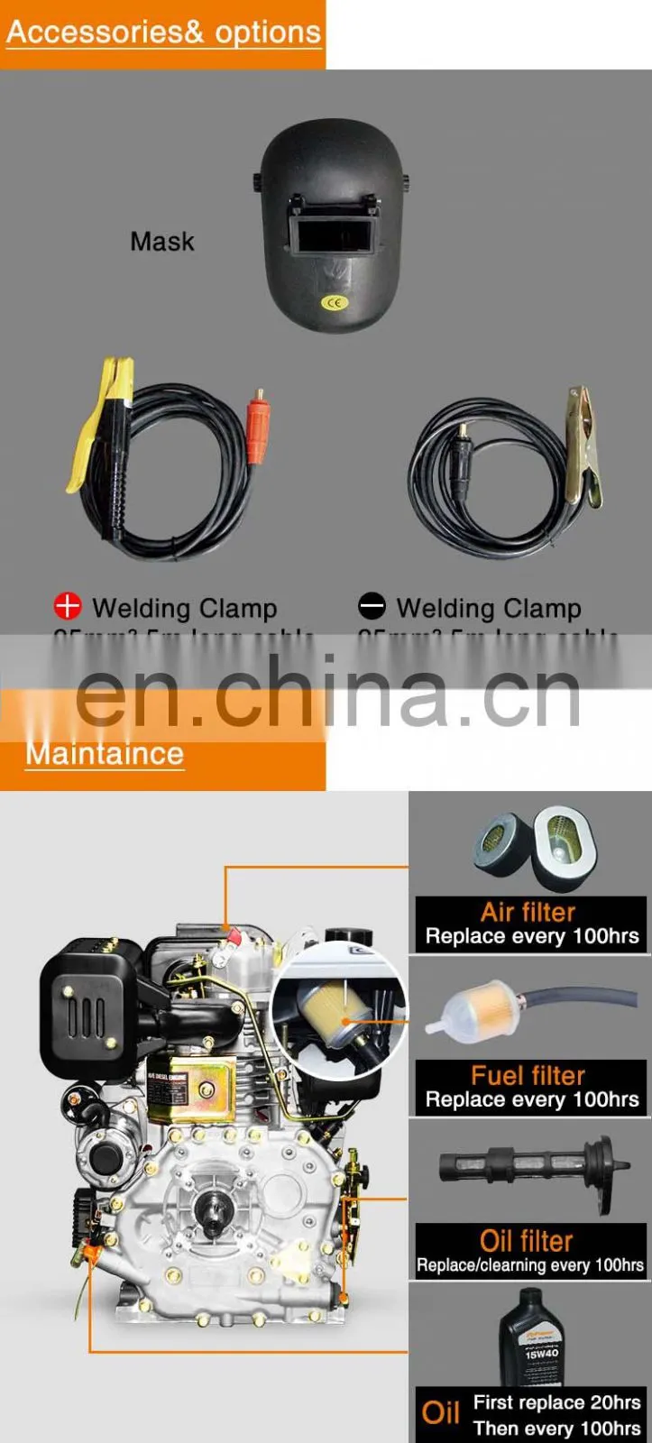 3 kW welder ITC-POWER diesel welding generator set supplier of power