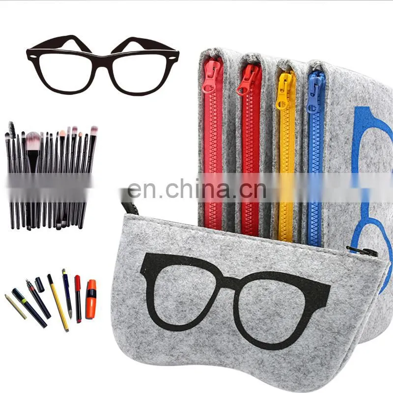 Pretty felt Eye glasses pouch sunglasses bag