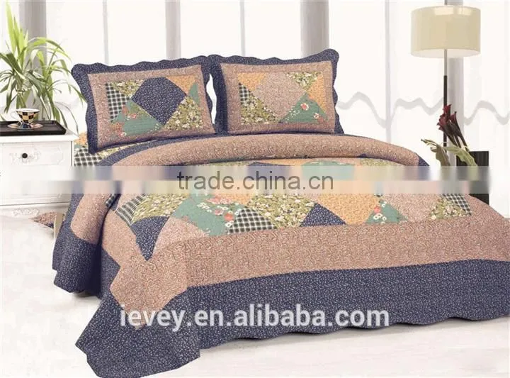 high quality best price cotton fabric plaid style bed sheet patchwork summer quilt patchwork quilt wholesale