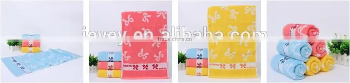 bowknot design 100% cotton wholesale price terry baby bath towel / customized beach towel