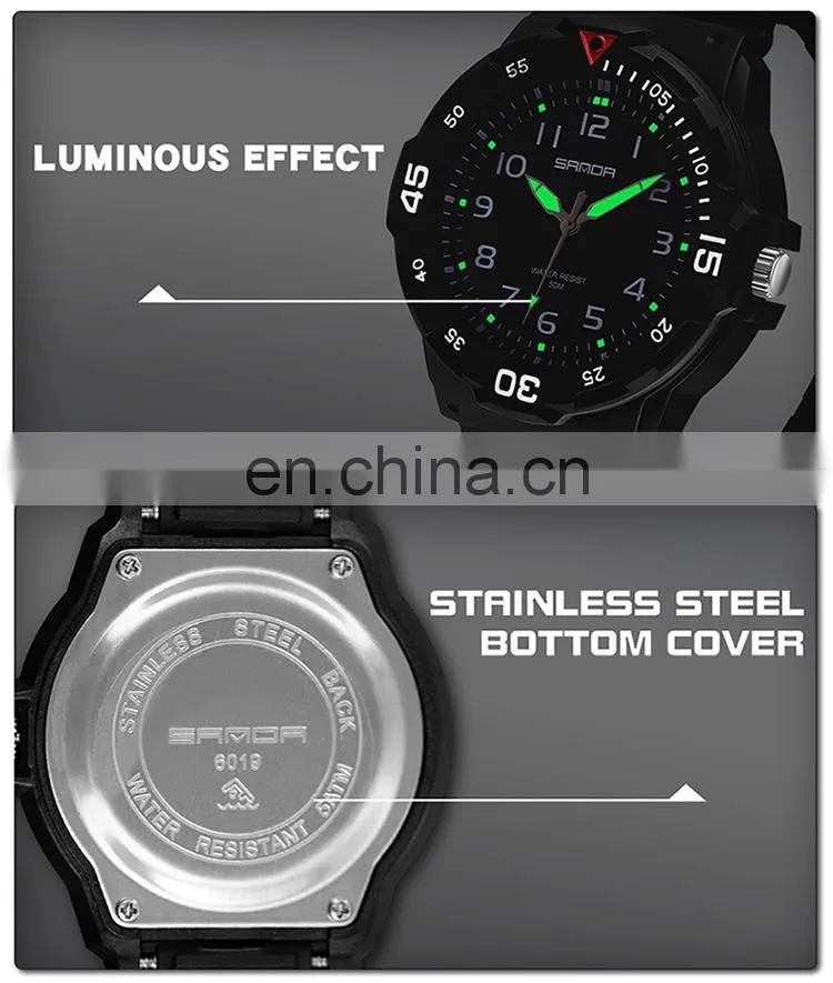 Sanda 6011L 6019G New Mens Ladies Quartz Wrist Watches Luminous Water Proof Fashion Couple Watch Set