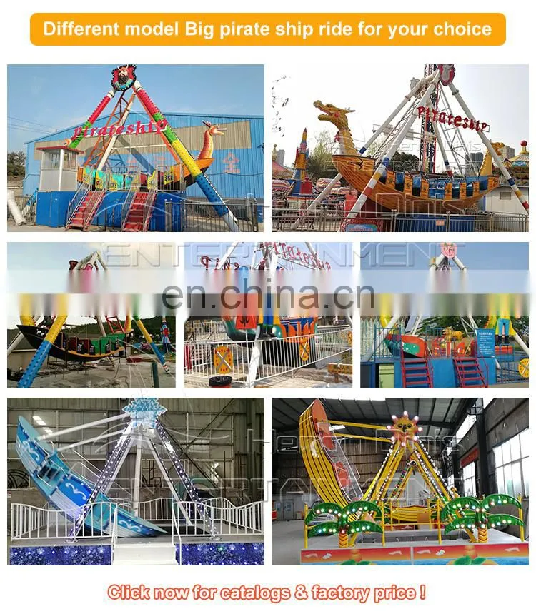 Entertainment fairground pirate ship rides thrilling outdoor games amusement park for sale
