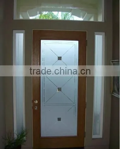 3~19mm low iron acid etched frosted glass Pattern Glass for door