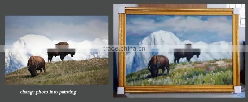 create impression oil painting from photograph landscape 01