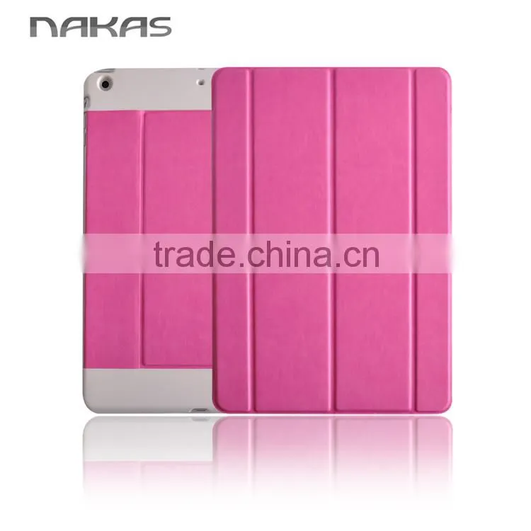 manufacturer lithe soft zroo grain smart cover leather mobile phone shell with stand up feature for Ipad Air