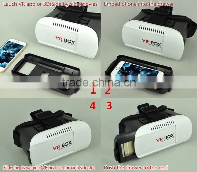 VR Box 2 Generation Virtual Reality 3D vr box google carboard 2.0 box