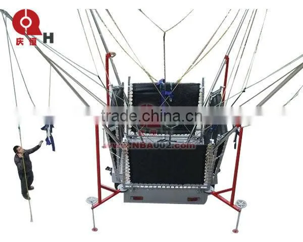 luxury four in one amusement equipment bungee trampoline for sale