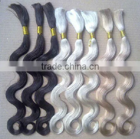 Pure Indian Human Hair Bulk/AAA Grade Pink Human Hair Bulk