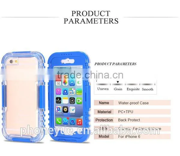 luxury universal shockproof waterproof phone case box for iphone6/6s