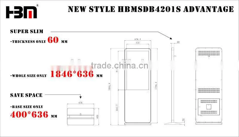 New products samsung lcd panel advertising display
