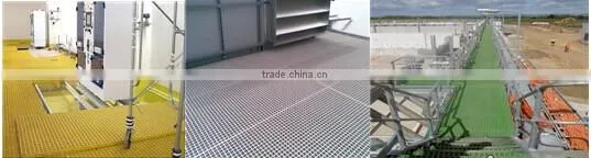 transparent fiberglass grp molded grating floor plateform walkway