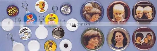 Plastic pin button badges