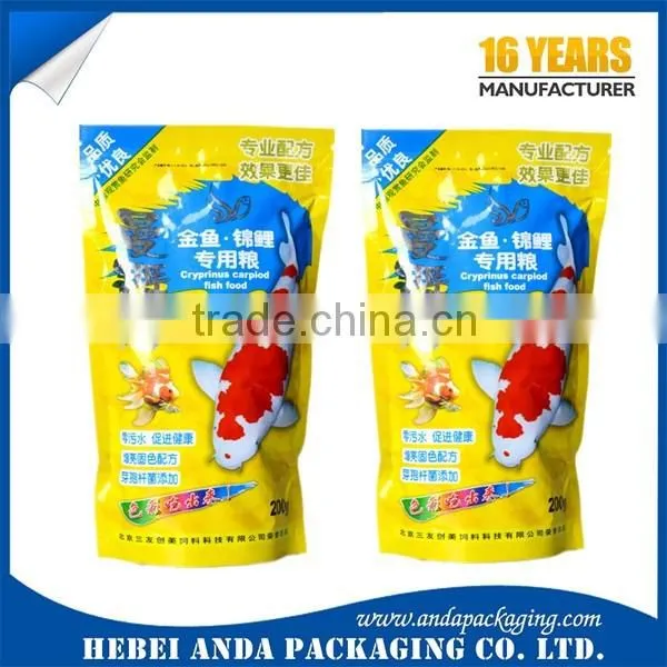 plastic custom fish food packaging material